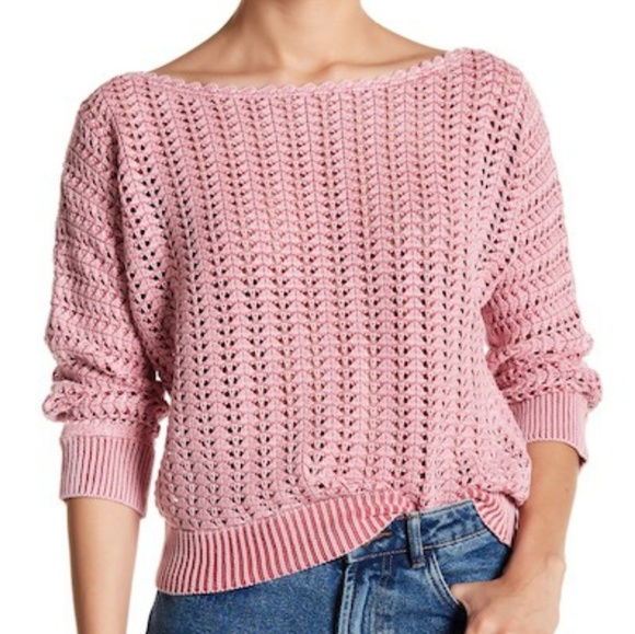 Free People Sweaters - Free People Boomerang Pink Sweater